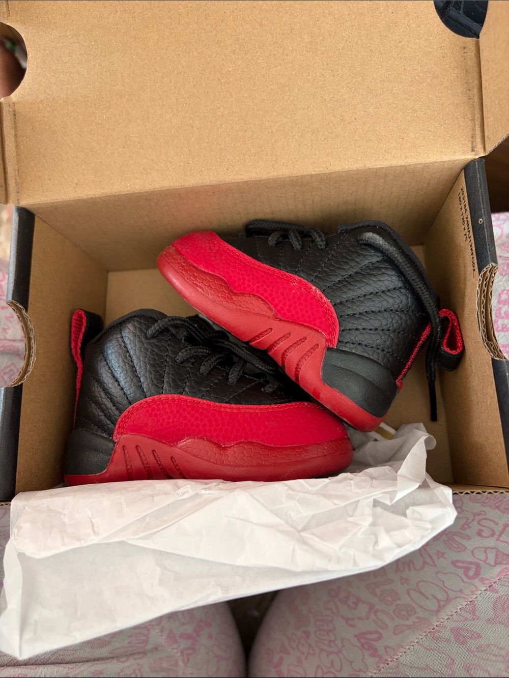 Kids Black and Red High-Top Athletic Sneakers